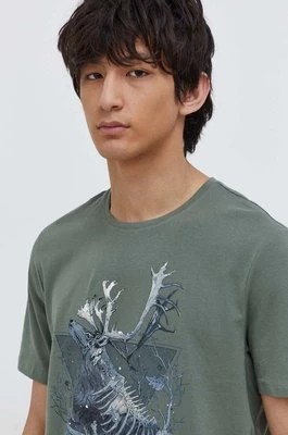 Zdjęcie produktu Medicine t-shirt bawełniany męski kolor zielony z nadrukiem