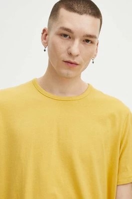 Zdjęcie produktu Medicine t-shirt bawełniany męski kolor żółty gładki