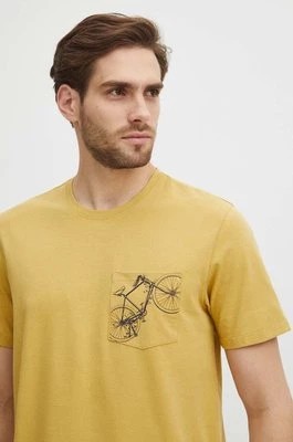 Zdjęcie produktu Medicine t-shirt bawełniany męski kolor żółty z nadrukiem