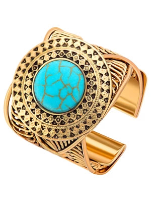 Zdjęcie produktu MENTHE À L'O Pozłacany pierścionek z turkusem rozmiar: onesize