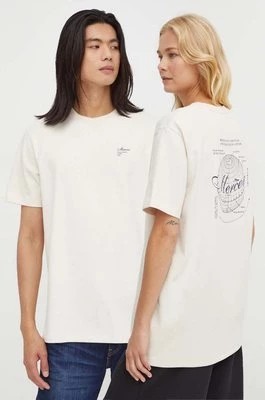 Zdjęcie produktu Mercer Amsterdam t-shirt bawełniany kolor beżowy z nadrukiem