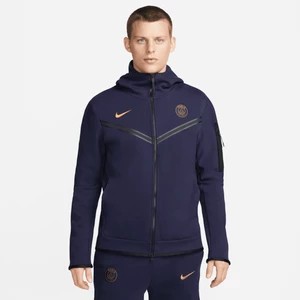 Zdjęcie produktu Męska bluza z kapturem i zamkiem na całej długości Nike Paris Saint-Germain Tech Fleece Windrunner - Niebieski