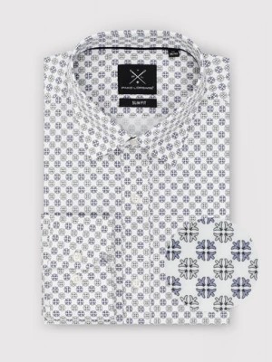 Zdjęcie produktu Męska koszula w szaro-niebieski wzór Pako Lorente