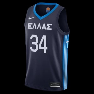 Zdjęcie produktu Męska koszulka do koszykówki Greece (Road) Nike Limited - Niebieski