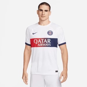 Zdjęcie produktu Męska koszulka piłkarska Nike Dri-FIT Paris Saint-Germain Stadium 2023/24 (wersja wyjazdowa) - Biel