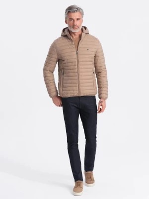 Zdjęcie produktu Męska kurtka pikowana pakowana w worek - brązowa V4 OM-JALP-0156
 -                                    L
