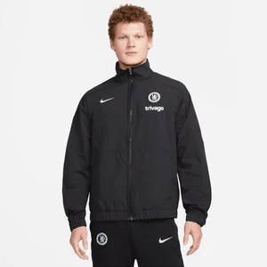 Zdjęcie produktu Męska kurtka piłkarska z tkaniny Nike Chelsea F.C. Revival (wersja trzecia) - Czerń