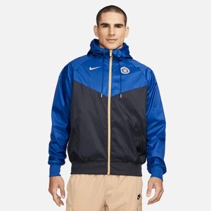 Zdjęcie produktu Męska kurtka piłkarska z tkaniny z kapturem Nike Chelsea F.C. Sport Essentials Windrunner - Niebieski