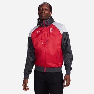 Zdjęcie produktu Męska kurtka piłkarska z tkaniny z kapturem Nike Liverpool F.C. Sport Essentials Windrunner - Czerwony