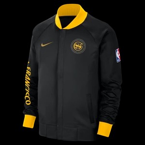 Zdjęcie produktu Męska kurtka z długim rękawem i zamkiem na całej długości Nike Dri-FIT Golden State Warriors Showtime City Edition - Czerń