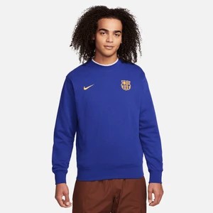 Zdjęcie produktu Męska piłkarska bluza dresowa z półokrągłym dekoltem Nike FC Barcelona Club - Niebieski