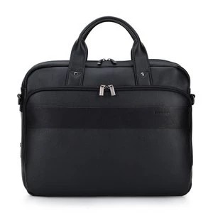 Zdjęcie produktu Męska torba na laptopa z dodatkową kieszenią z przodu czarna Wittchen