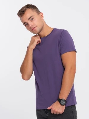Zdjęcie produktu Męski klasyczny bawełniany T-shirt BASIC - fioletowy V9 OM-TSBS-0146
 -                                    L