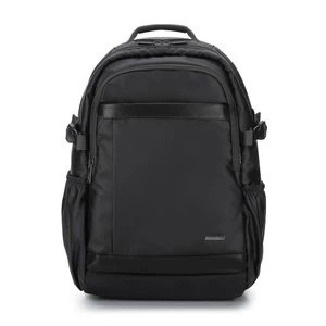 Zdjęcie produktu Męski plecak na laptopa 15,6’’ z lamówką z ekoskóry czarny Wittchen