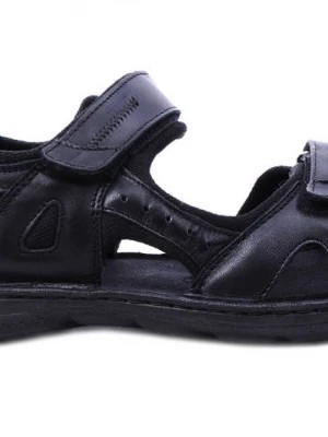 Zdjęcie produktu Męskie sandały czarne na rzepy Łukbut Merg