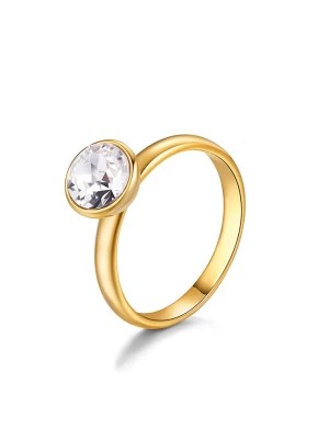 Zdjęcie produktu METROPOLITAN Pozłacany pierścionek z kryształem Swarovski rozmiar: 54