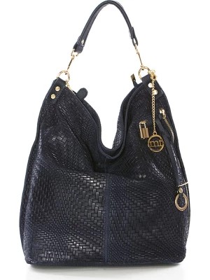Zdjęcie produktu Mia Tomazzi Skórzany shopper bag "Niguarda" w kolorze granatowym - 42 x 38 x 17 cm rozmiar: onesize