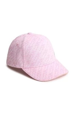 Zdjęcie produktu Michael Kors czapka z daszkiem bawełniana dziecięca kolor różowy wzorzysta