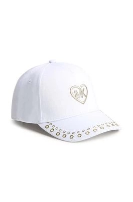 Zdjęcie produktu Michael Kors czapka z daszkiem dziecięca kolor biały z aplikacją