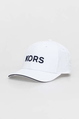 Zdjęcie produktu Michael Kors czapka z daszkiem kolor biały z aplikacją
