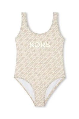 Zdjęcie produktu Michael Kors jednoczęściowy strój kąpielowy dziecięcy kolor beżowy