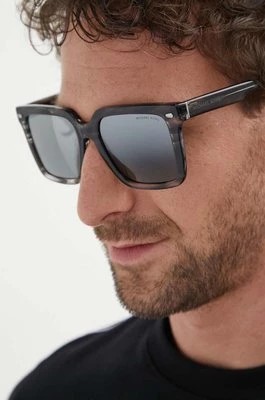 Zdjęcie produktu Michael Kors okulary przeciwsłoneczne ABRUZZO męskie kolor szary 0MK2217U