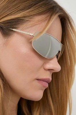 Zdjęcie produktu Michael Kors okulary przeciwsłoneczne AIX damskie kolor srebrny 0MK1139