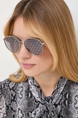 Zdjęcie produktu Michael Kors okulary przeciwsłoneczne ARCHES damskie kolor srebrny 0MK1138