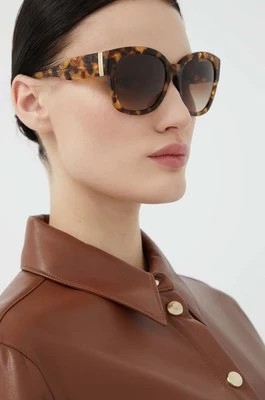 Zdjęcie produktu Michael Kors okulary przeciwsłoneczne BAJA damskie kolor brązowy 0MK2164