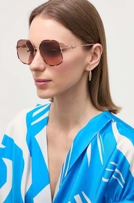 Zdjęcie produktu Michael Kors okulary przeciwsłoneczne EMPIRE BUTTERFLY damskie kolor brązowy 0MK1127J