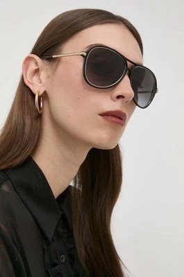 Zdjęcie produktu Michael Kors okulary przeciwsłoneczne BRECKENRIDGE damskie kolor czarny 0MK2176U