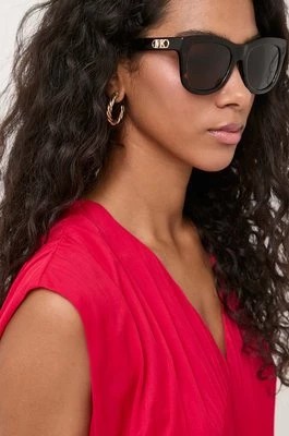 Zdjęcie produktu Michael Kors okulary przeciwsłoneczne EMPIRE SQUARE 4 damskie kolor brązowy 0MK2193U