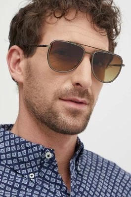 Zdjęcie produktu Michael Kors okulary przeciwsłoneczne WHISTLER męskie kolor złoty 0MK1155