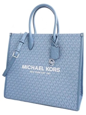 Zdjęcie produktu Michael Kors Skórzany shopper bag w kolorze błękitnym - 40 x 30 x 17 cm rozmiar: onesize