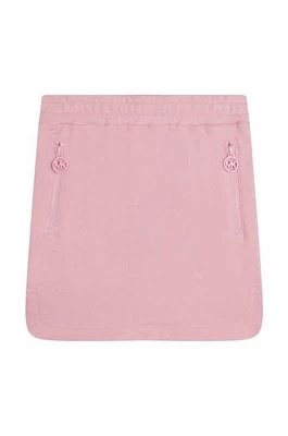 Zdjęcie produktu Michael Kors spódnica bawełniana dziecięca kolor różowy mini prosta