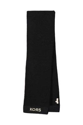 Zdjęcie produktu Michael Kors szalik z domieszką wełny dziecięcy kolor czarny wzorzysty