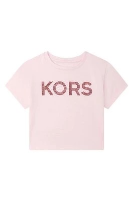 Zdjęcie produktu Michael Kors t-shirt bawełniany dziecięcy R15112.102.108 kolor różowy
