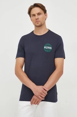 Zdjęcie produktu Michael Kors t-shirt bawełniany kolor granatowy z nadrukiem
