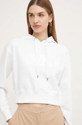 Zdjęcie produktu MICHAEL Michael Kors bluza bawełniana damska kolor biały z kapturem z aplikacją
