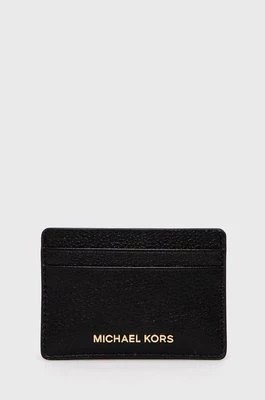 Zdjęcie produktu MICHAEL Michael Kors etui na karty skórzane 34F9GF6D0L damski kolor czarny