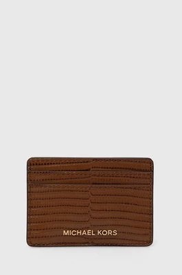 Zdjęcie produktu MICHAEL Michael Kors etui na karty skórzane kolor brązowy