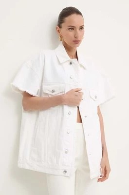 Zdjęcie produktu MICHAEL Michael Kors kurtka jeansowa bawełniana kolor biały przejściowa oversize