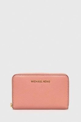 Zdjęcie produktu MICHAEL Michael Kors portfel skórzany damski kolor różowy