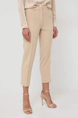 Zdjęcie produktu MICHAEL Michael Kors spodnie damskie kolor beżowy proste high waist