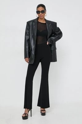 Zdjęcie produktu MICHAEL Michael Kors spodnie damskie kolor czarny dzwony high waist