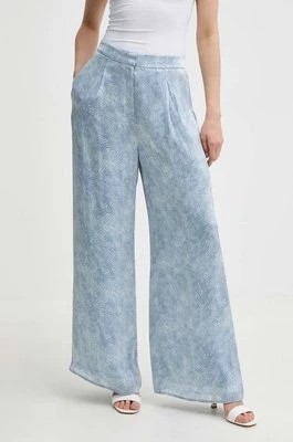 Zdjęcie produktu MICHAEL Michael Kors spodnie damskie kolor niebieski szerokie high waist