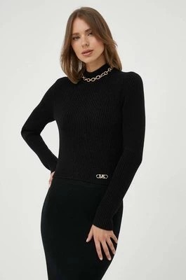 Zdjęcie produktu MICHAEL Michael Kors sweter wełniany damski kolor czarny z półgolfem
