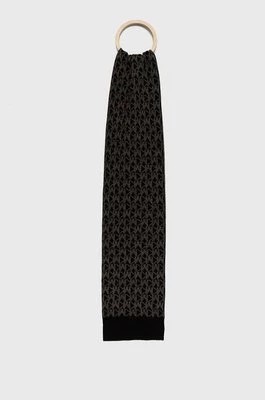 Zdjęcie produktu MICHAEL Michael Kors szalik wełniany MU2001B46G kolor czarny wzorzysty