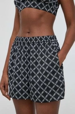 Zdjęcie produktu MICHAEL Michael Kors szorty damskie kolor czarny wzorzyste high waist