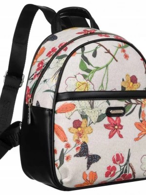 Zdjęcie produktu Miejski plecaczek damski z kwiatowym wzorem — David Jones Merg
